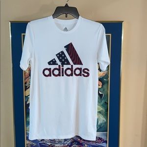 White adidas short sleeve